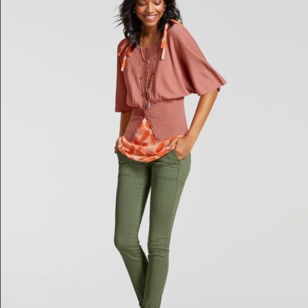 CAbi Kimono Cardigan knit top size M